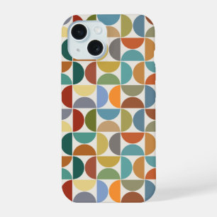 MCM Semicircles Pattern Color on Cream iPhone 15 Case