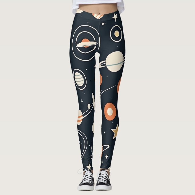MCM Space Age Planets and Stars Leggings (Front)