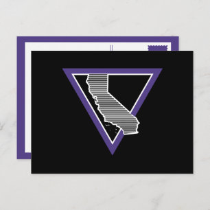 mcm striped california triangle postcard