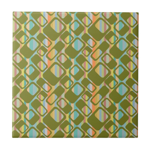 MCM Stripes  Ceramic Tile (Front)