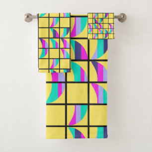 MCM Tic-Tac-Toe Bath Towel Set