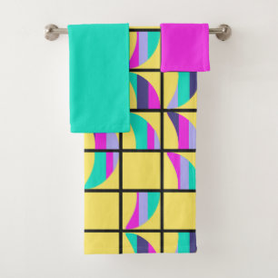 MCM Tic-Tac-Toe Bath Towel Set