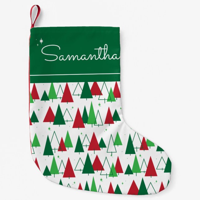 MCM Trees Small Christmas Stocking (Front)