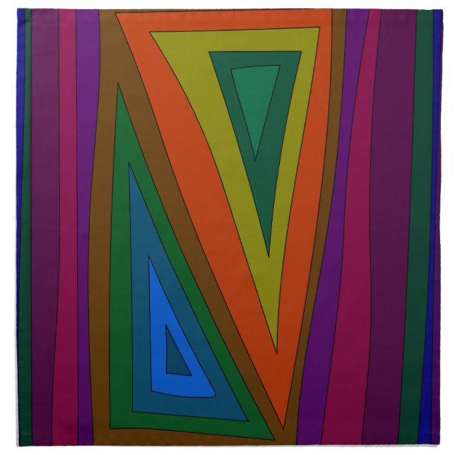 MCM Triangles  Cloth Napkin (Front)