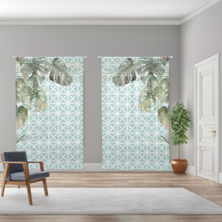 MCM Tropical Lattice Sheer Curtains
