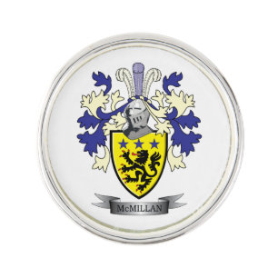 McMillan Family Crest Coat of Arms Lapel Pin