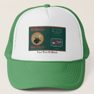 McMotek's Moose And Beans Label Trucker Hat