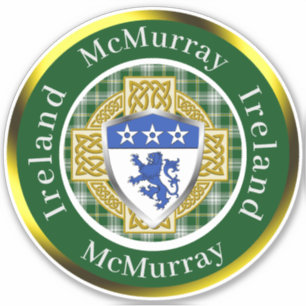 McMurray Shield & Celtic Cross Personalized Sticker