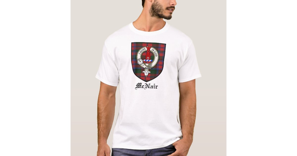 McNair Clan Crest Badge Tartan T-Shirt | Zazzle