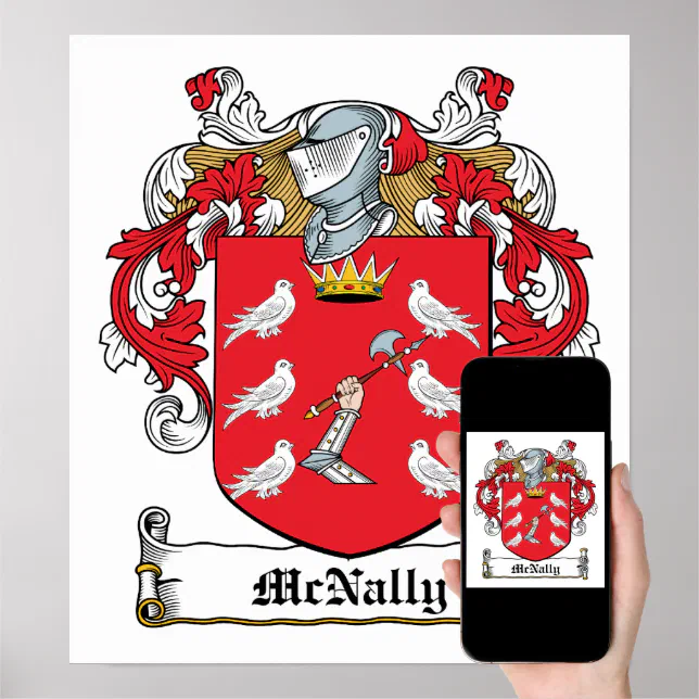 Mcnally Family Crest Personalized Coat of Arms Family 