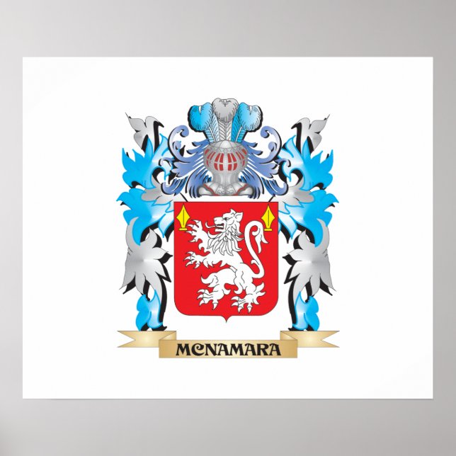 Mcnamara Coat of Arms - Family Crest Poster (Front)
