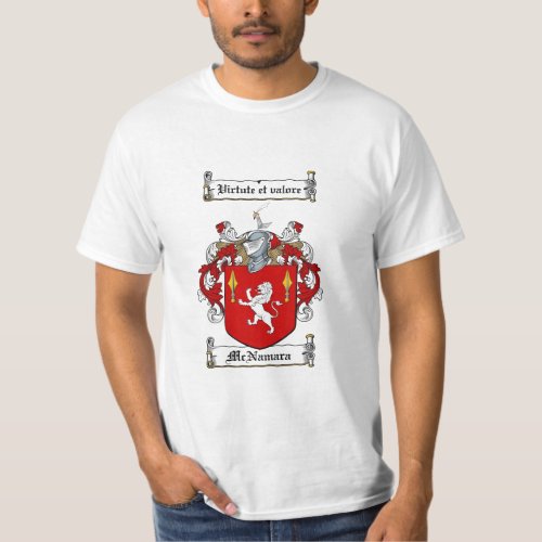 Mcnamara Family Crest _ Mcnamara Coat of Arms T_Shirt