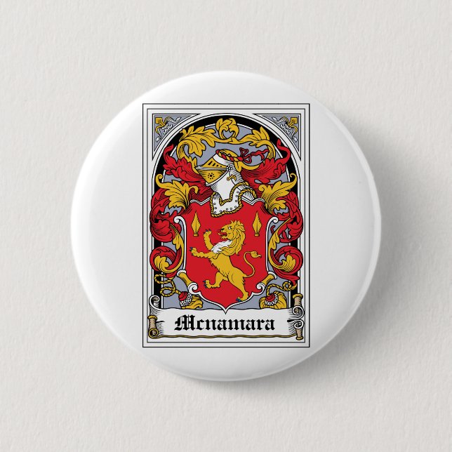 Mcnamara Family Crest Pinback Button (Front)