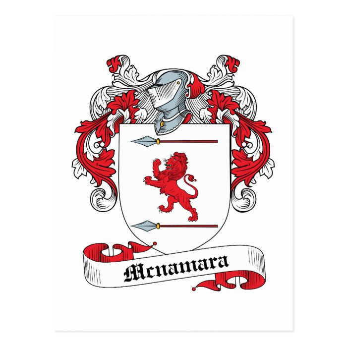 Mcnamara Family Crest Post Card