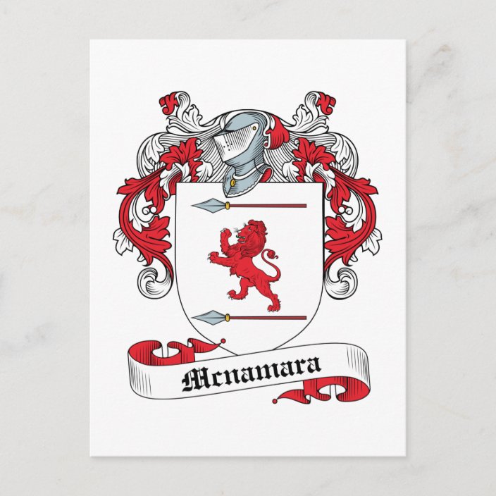 Mcnamara Family Crest Postcard Zazzle