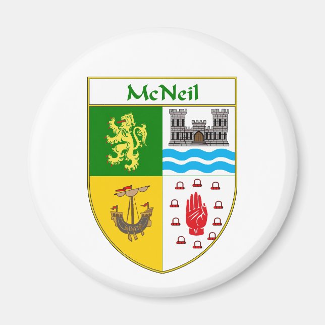 McNeil Coat of Arms/Family Crest Magnet (Front)