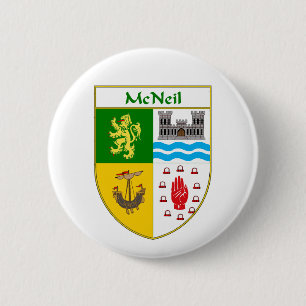 McNeil Coat of Arms/Family Crest Pinback Button