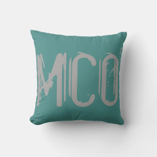 MCO Airport Grunge Typography Throw Pillow