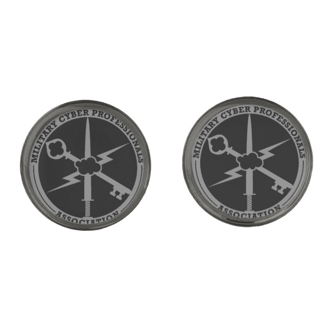 MCPA cuff links gunmetal (Front)