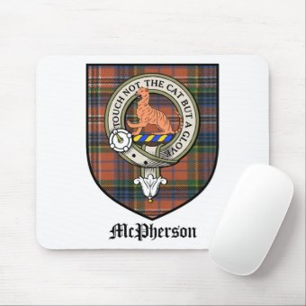 McPherson Hunting Modern Tartan Crest Wall Hanging Banner