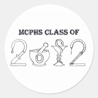 MCPHS Class of 2012 Classic Round Sticker