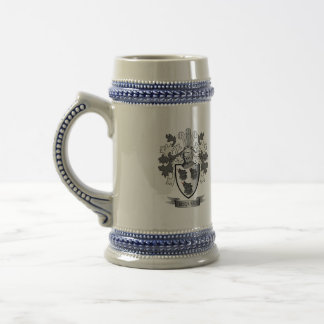 McQueen Family Crest Coat of Arms Beer Stein