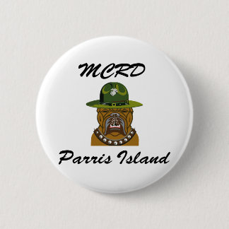 MCRD Parris Island Devil Dog Button