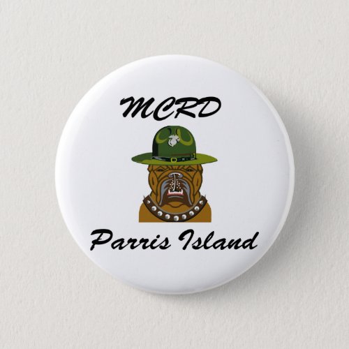 MCRD Parris Island Devil Dog Button