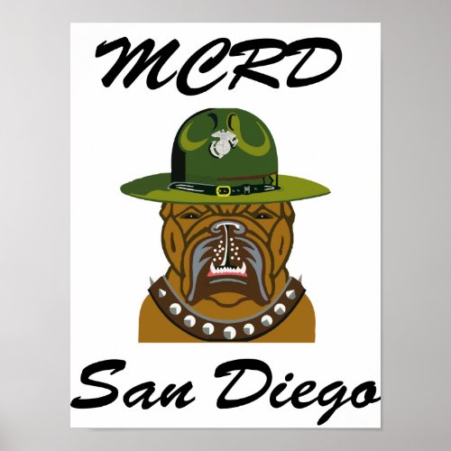 MCRD San Diego Devil Dog Poster