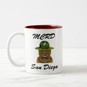 MCRD San Diego Devil Dog Two-Tone Coffee Mug