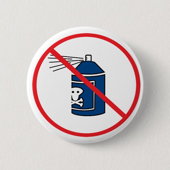 MCS Multiple Chemical Sensitivity Disorder Warning Button (Front)