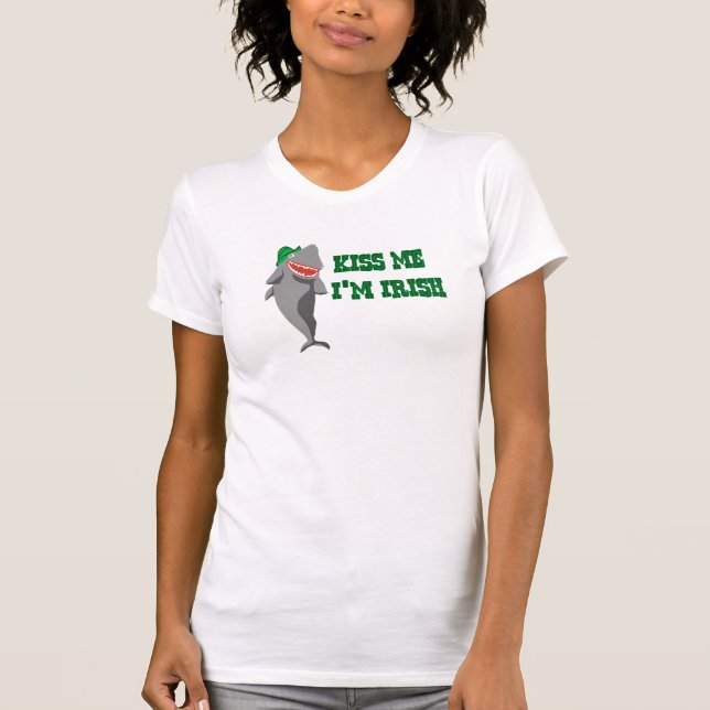 McShark says "Kiss me I'm Irish" T-Shirt (Front)