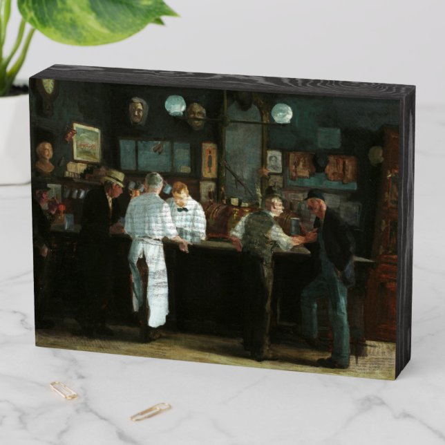 McSorley's Bar-John French Sloan Wooden Box Sign (In Situ Horizontal)