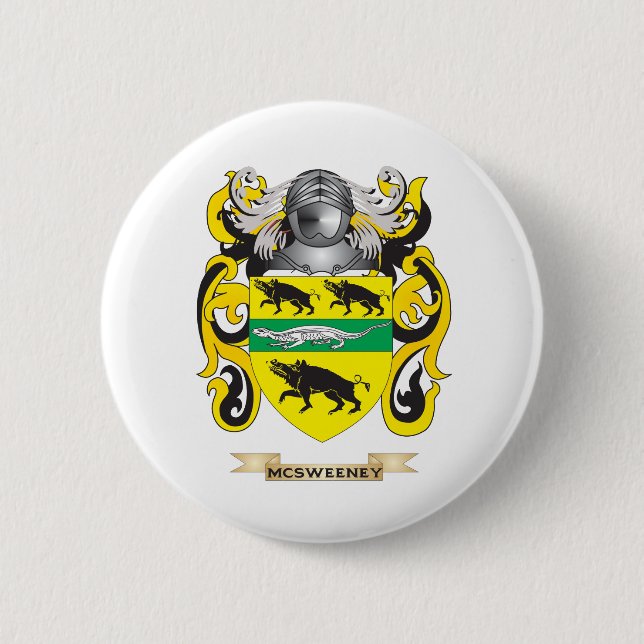 McSweeney Coat of Arms (Family Crest) Button (Front)