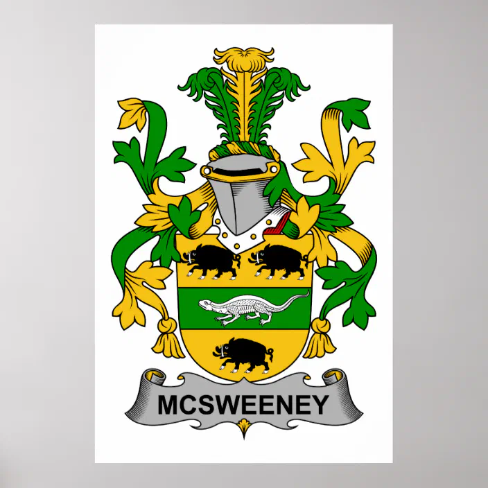 McSweeney Family Crest Poster | Zazzle.com