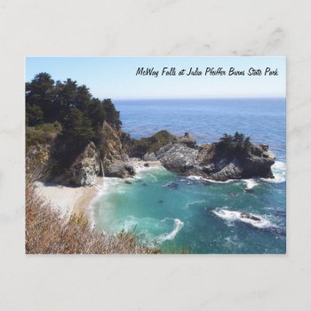 Mcway Falls At Julia Pfeiffer Burns State Park Postcard by smbeck2000 at Zazzle