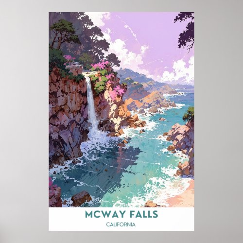 McWay Falls _  Beautiful California Landscape Poster