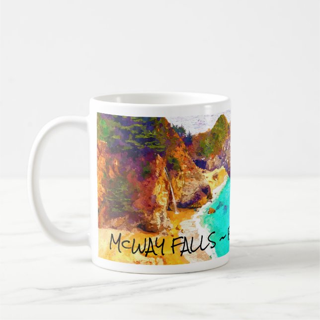 McWAY FALLS ~ BIG SUR  CA Mug (Left)