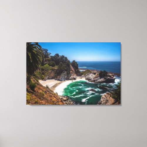 Mcway Falls in Julia Pfeiffer Burns state park Canvas Print