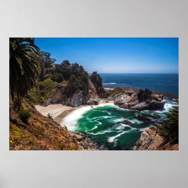Mcway Falls in Julia Pfeiffer Burns state park Poster (Front)