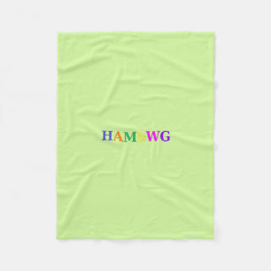 Md1f79b HAMbWG -  Fleece Blanket - Lime Green
