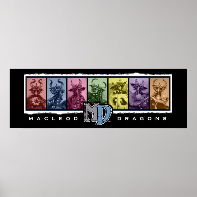 MD 36"x12" Colored Bar Poster (Front)