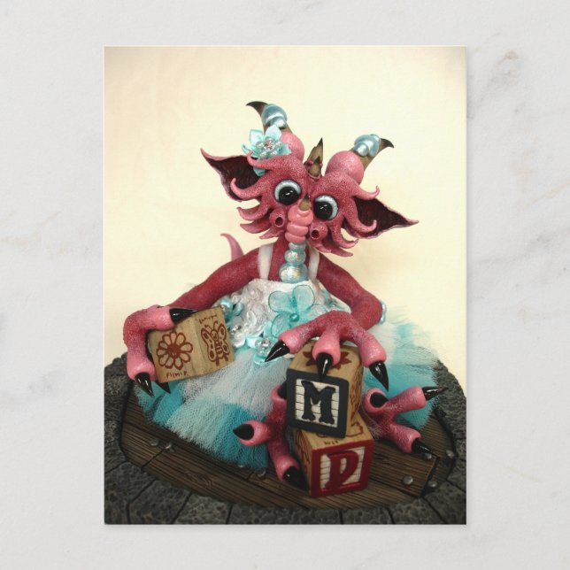 MD Baby Blocks Dragon Postcard (Front)