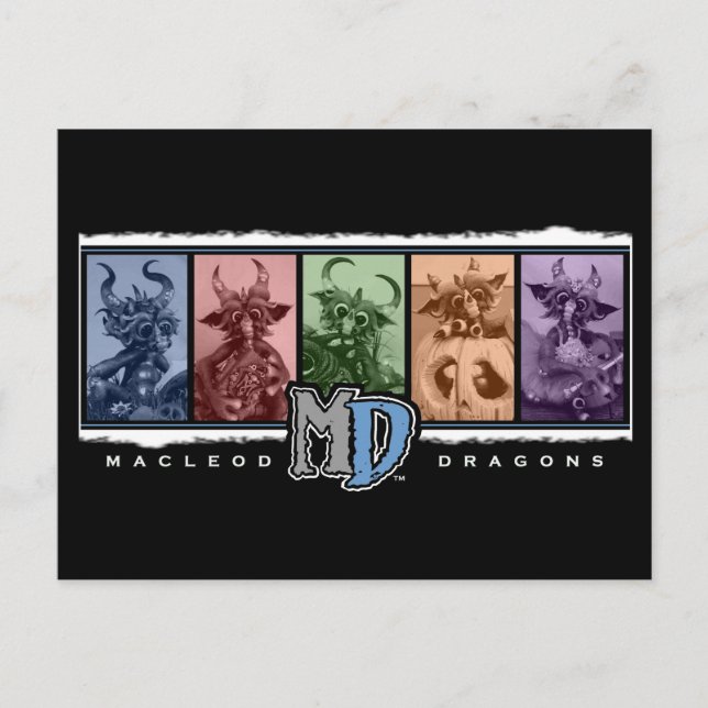 MD Colored Bar Logo Postcard (Front)
