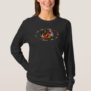 Md Crab-flag Oval T-shirt by TheRichieMart at Zazzle