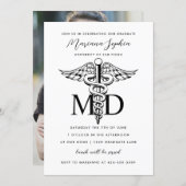MD Doctor of Medicine Graduation Custom Color Invi Invitation (Front/Back)
