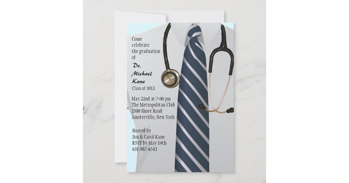 MD Graduation Invitation Zazzle MD Graduation Invitation Zazzle