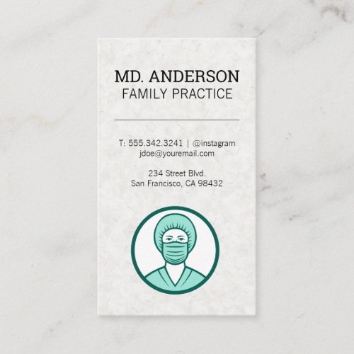 MD Healthcare Worker Icon  Medical Icon Business Card