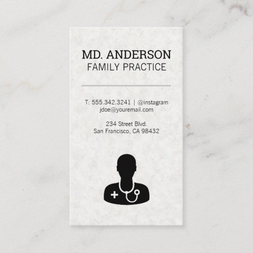 MD Healthcare Worker Icon  Medical Symbol Business Card