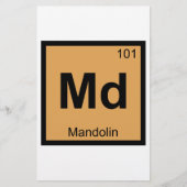 Md - Mandolin Chemistry Periodic Table Symbol (Front)